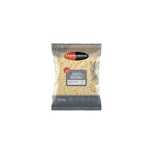 Hasábburgonya 2,5kg mirelit 7*7 Farm Crispy Coated