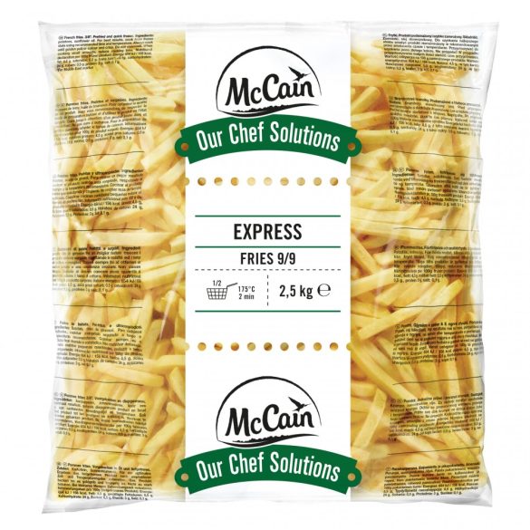 Hasábburgonya 2,5kg 9x9-es express McCain