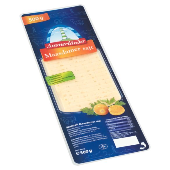 Maasdamer sajt szeletelt 500g Ammerland (10db/#)
