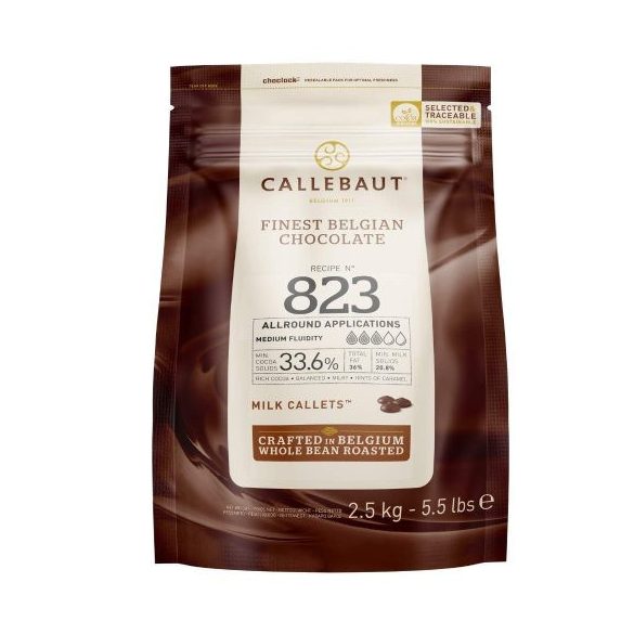 Tejcsokoládé pasztilla 2,5kg 33,6% Cellabaut (823)