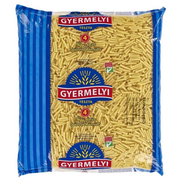 Rövidcső tészta 5kg Gyermelyi (4toj)