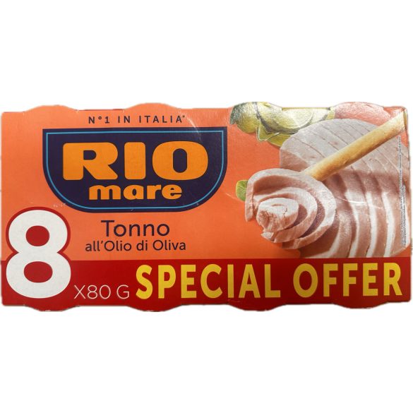 Tonhal olívaolajban 80g*8db Rio Mare (8x18/#) 
