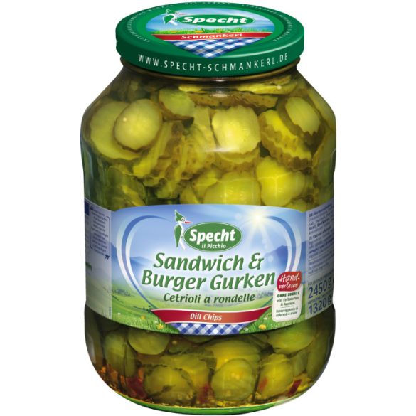 Csemege uborka szeletelt (Specht Sandwich & Burger) 2450g