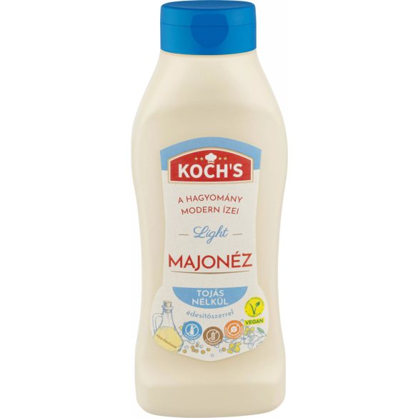 Majonéz 850g Light (tojás nélküli) Koch's (egykezes) 6db/#