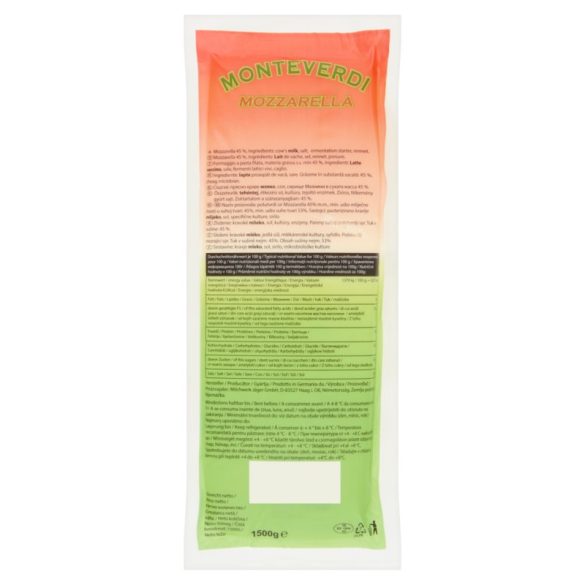 Pizza mozzarella 1,5kg  Monteverdi 
