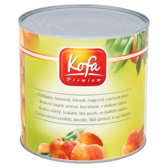 Őszibarack konzerv 2650ml/2600g/1500g Kofa