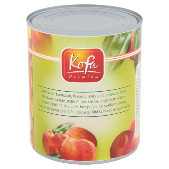 Őszibarack konzerv 850ml/820g/480g Kofa