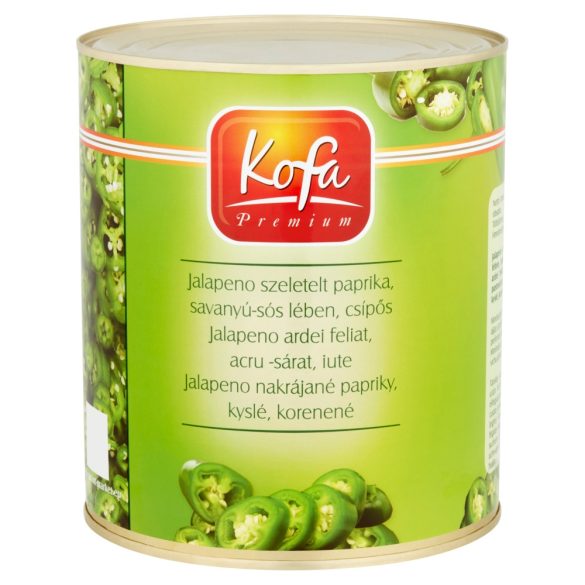 Jalapeno szeletelt 3100ml/2900g/1700g Kofa
