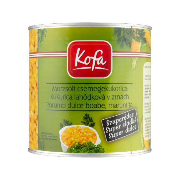 Kukorica konzerv supersweet 2650ml/2150g/1775g Kofa