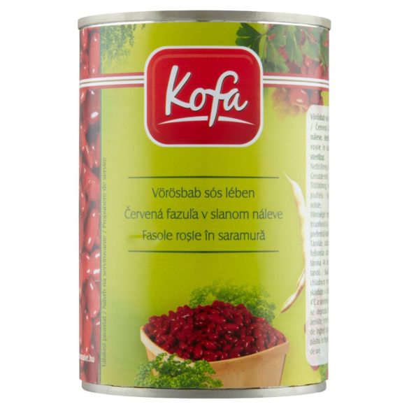 Vörösbab konzerv (Kidney bab, sós lében) 425ml/400g/240g Kofa